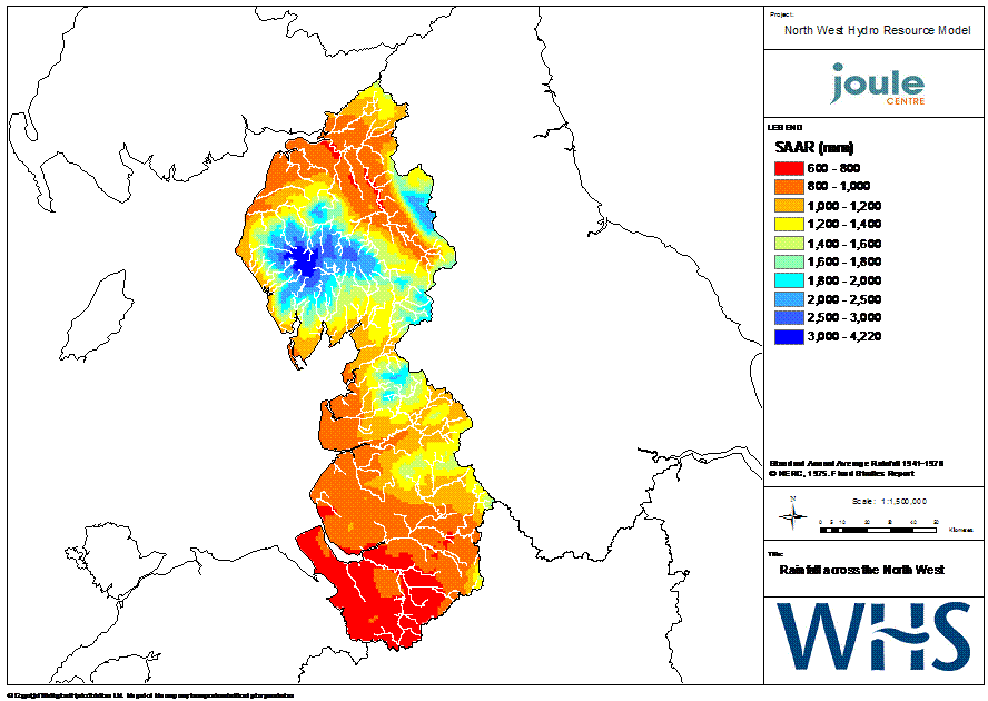 Rainfall across the North West